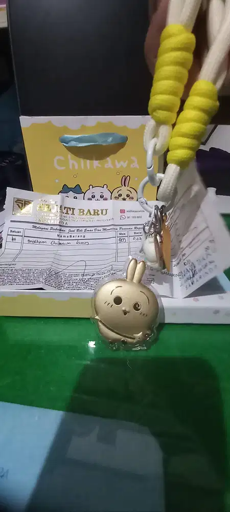 Bagcharm/gantungan tas emas