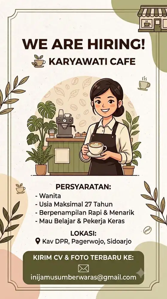 Di butuhkan karyawan karyawati