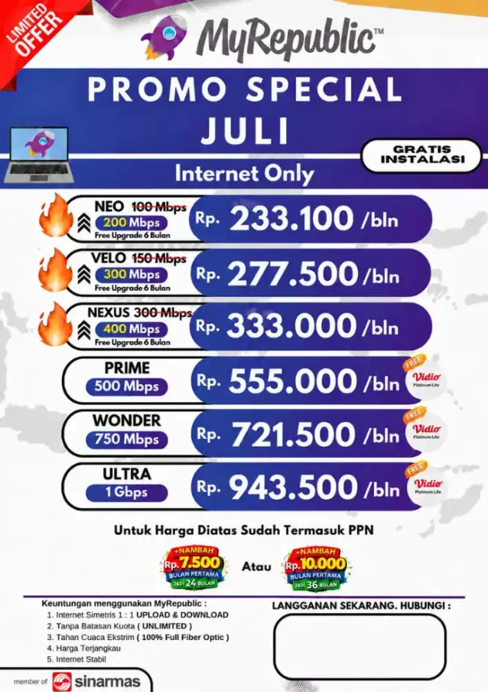 Pemasangan internet my rekuplic