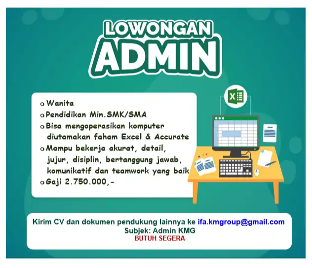 BUTUH ADMINISTRASI SAEGERA