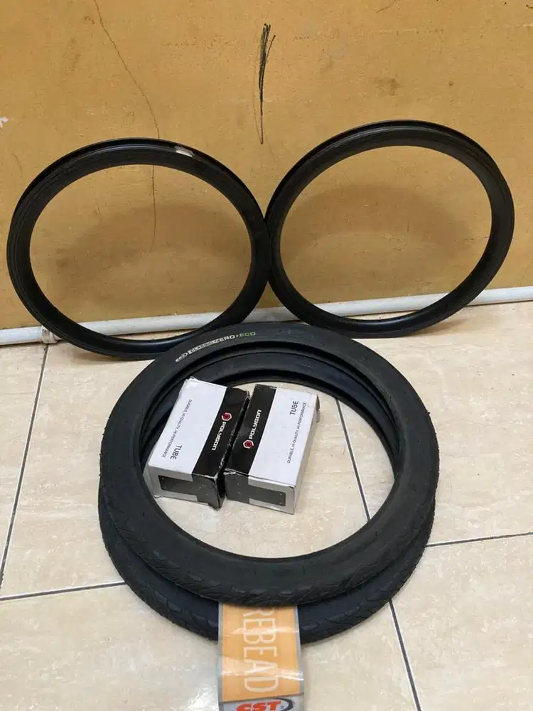 sepeda velg ukuran 16 murni 305 ban luar cst ban dalam polygon