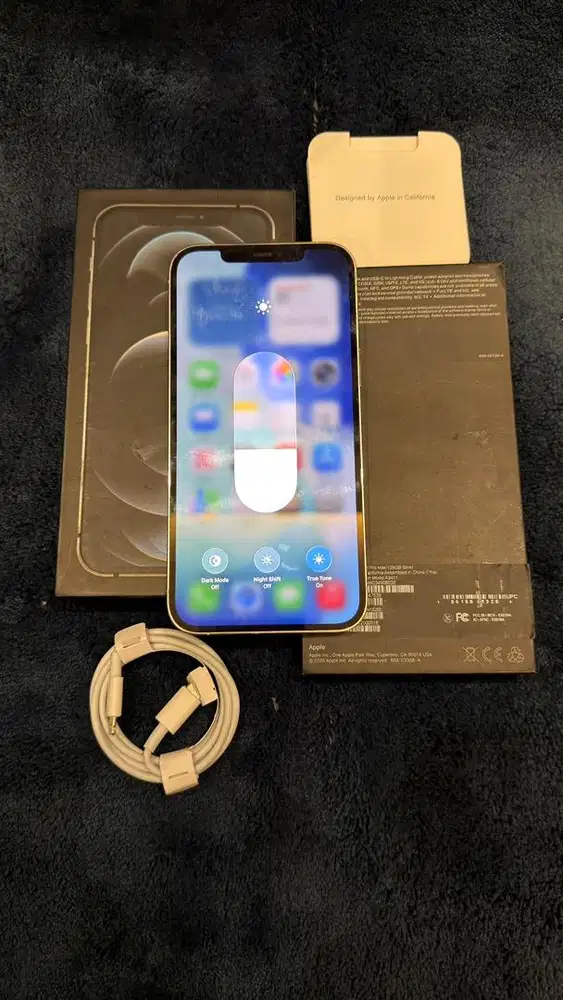 Iphone 12 Promax 128GB Silver Lengkap Terdaftar