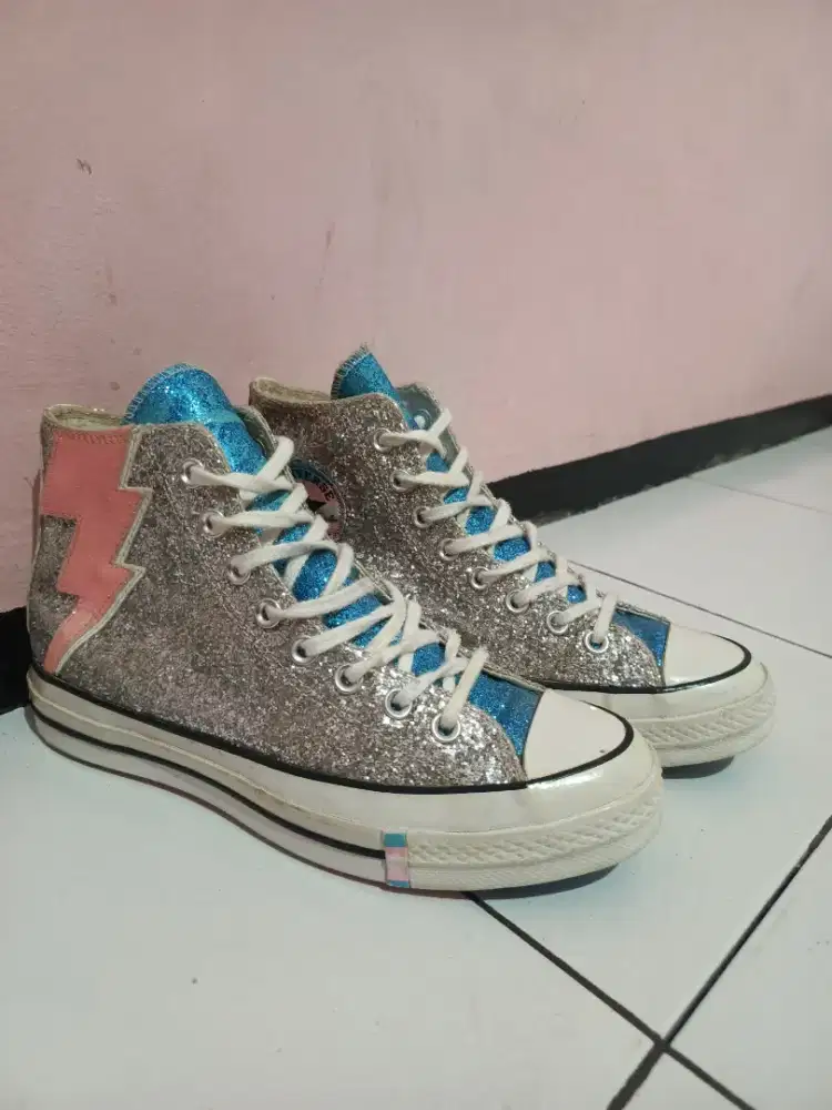 Converse 70's hi pride shimmering silver