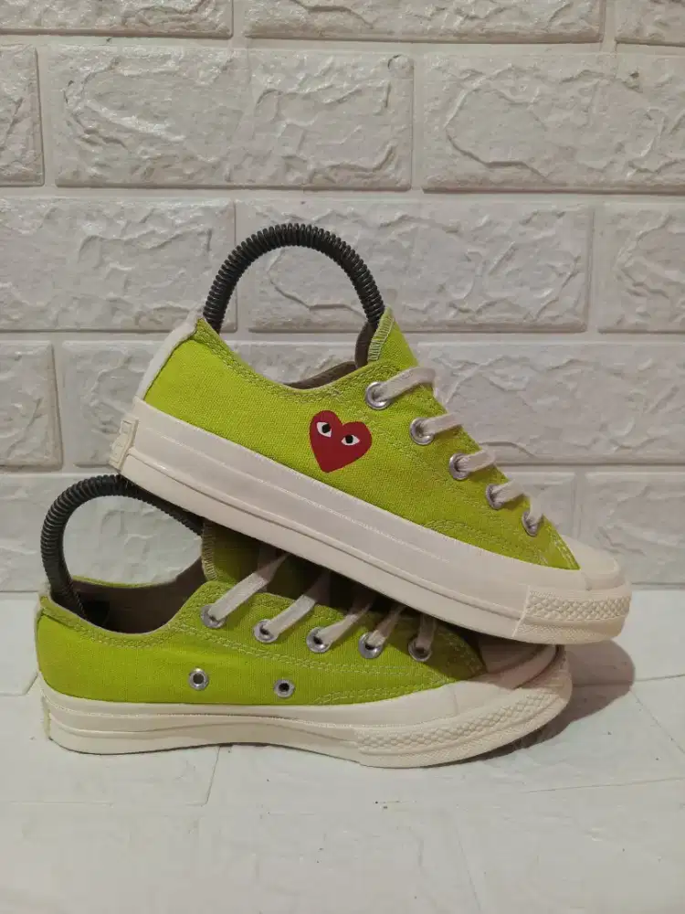 Converse 70's low x cdg bright green