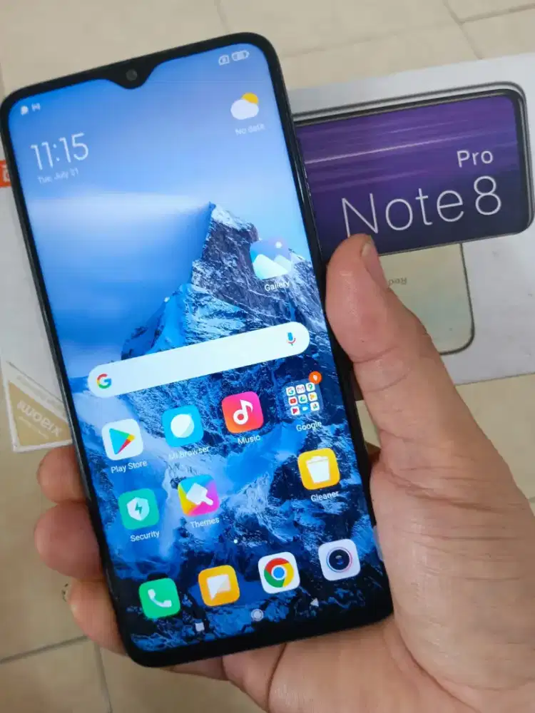 Xiaomi Note 8 Pro Ram6/64Gb.ORI.Perfect.lengkap-Golden ponsel
