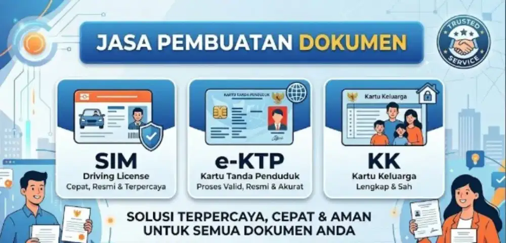Jasa pengurusan KTP KK sim dll