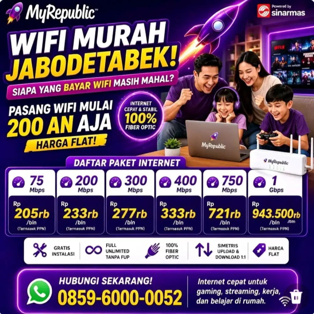 Wifi murah Jabodetabek cukup 200rbuan & Promo menarik