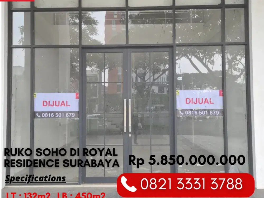 Dijual Ruko SOHO 4 Lantai Lokasi 0 Jalan Royal Residence Wiyung Surabaya