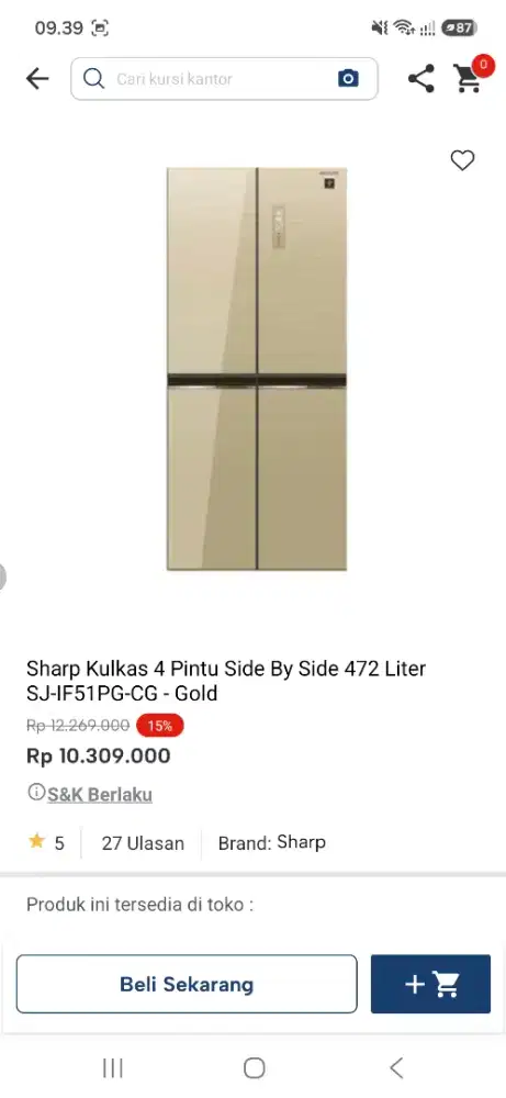 SHARP KULKAS 4PINTU PROMO