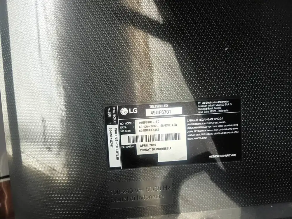Jual TV 49inc Rusak, Layar Matot