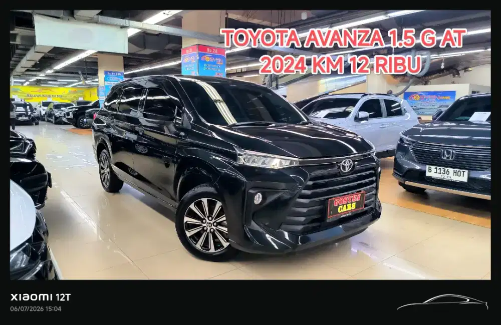 km 12 ribu TOYOTA AVANZA 1.5 G AT 2024 KONDISI ISTIMEWA
