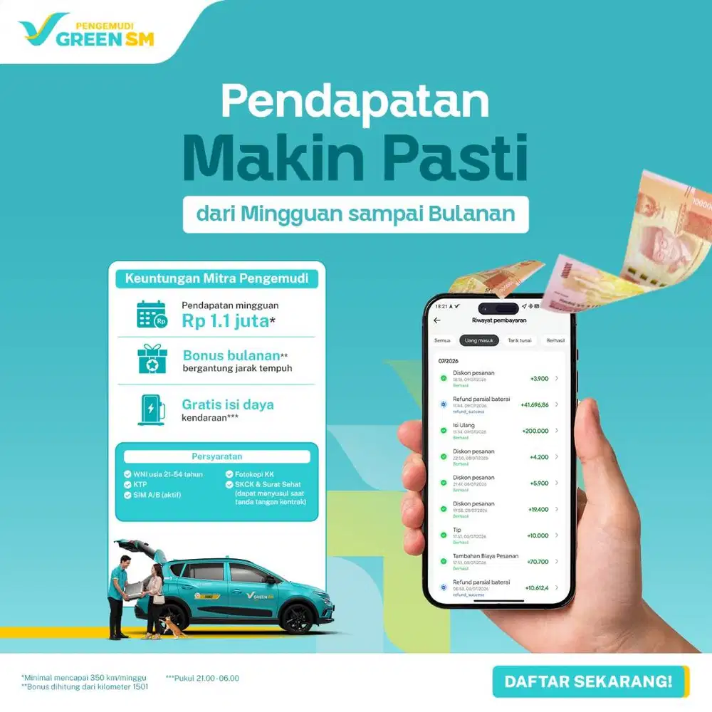 LOWONGAN DRIVER GREEN SM