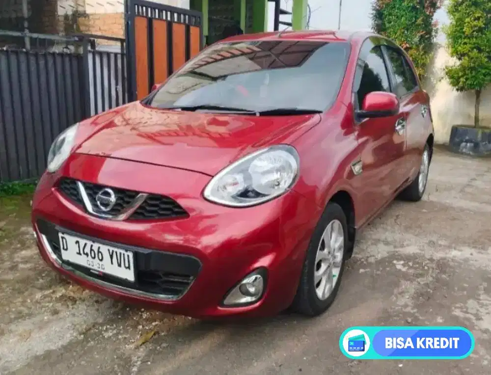 Nissan March, matic, type XS1.2, tahun 2014, merah maroon