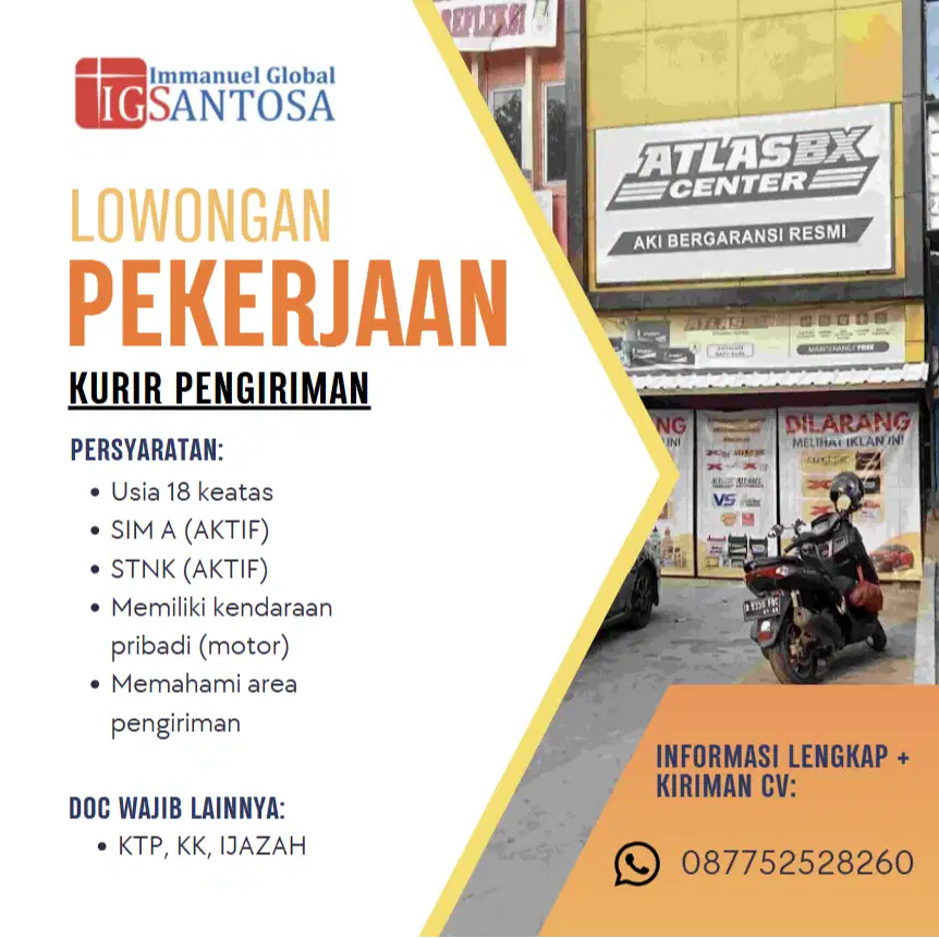 Lowongan Kerja Kurir Pengantar