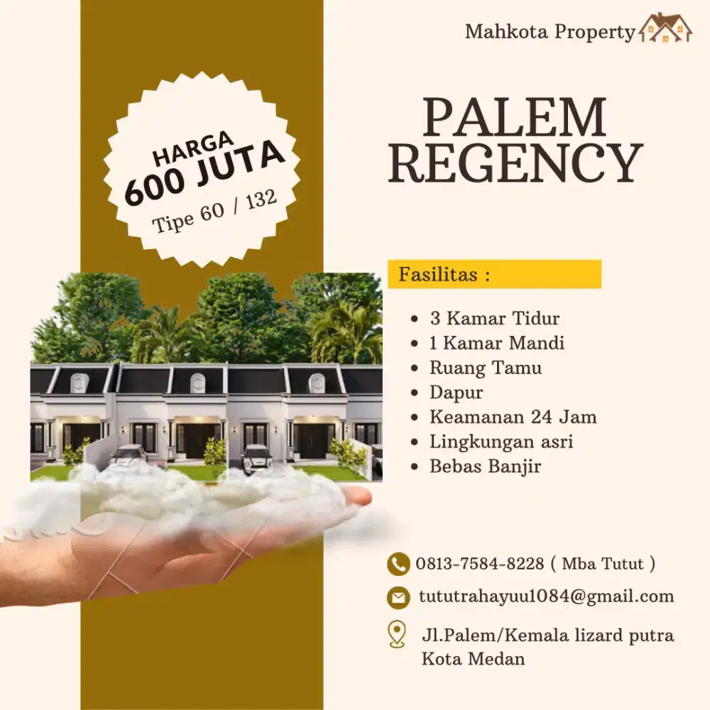 PALEM REGENCY 13 UNIT TIPE 60 UKURAN 6X22 M2