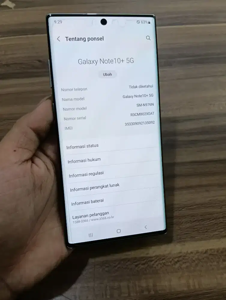 Samsung Galaxy Note 10+ 5g ram 12/512gb seken batangan wifionly