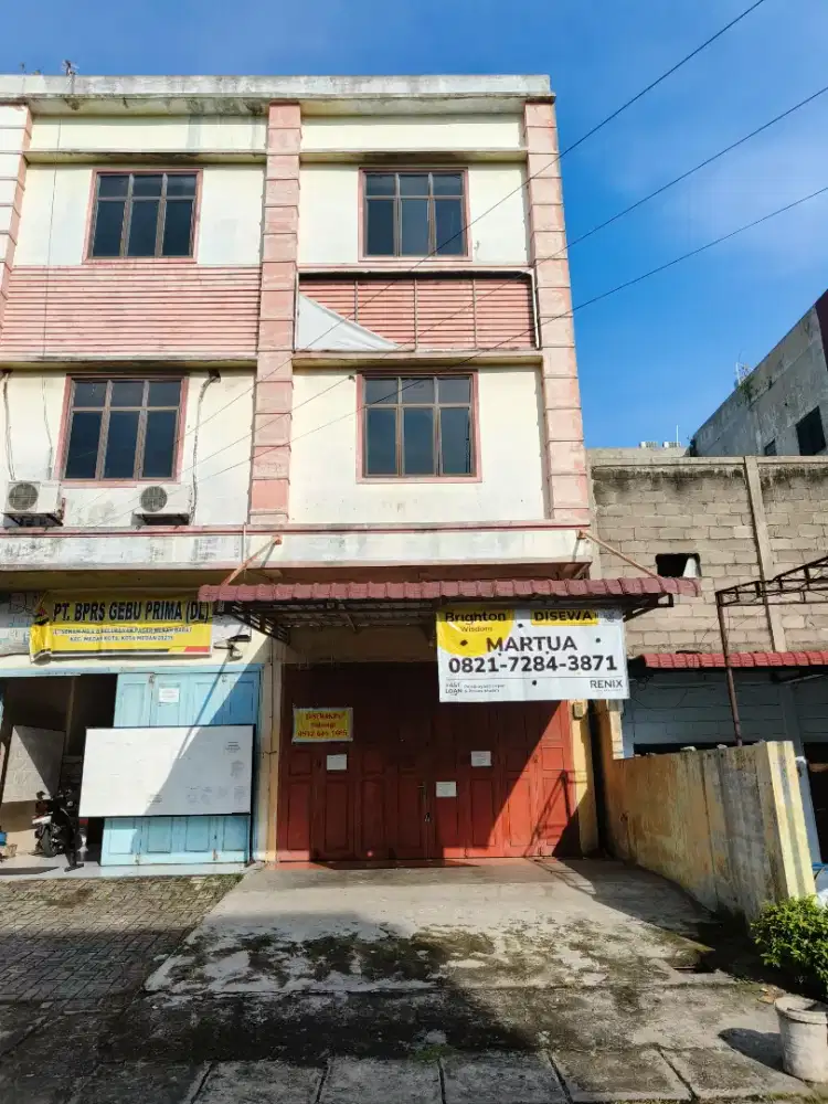Disewakan Ruko 3 Lantai Lokasi di Medan Kota