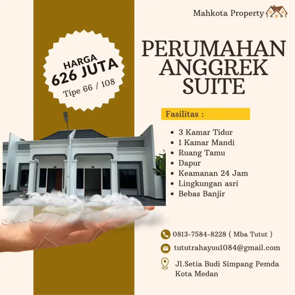 ANGGREK SUITE 3 KAMAR TIDUR TIPE 66 PONDASI 2 LANTAI