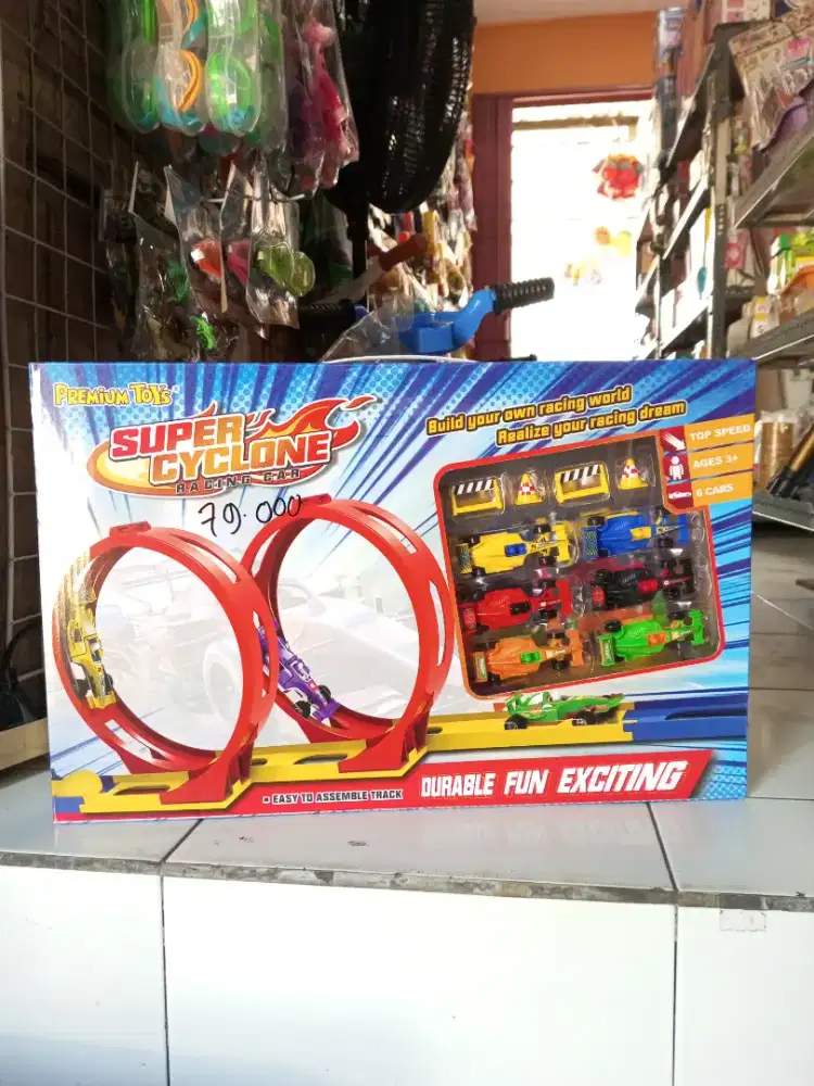 Mainan anak track racing super Cyclone