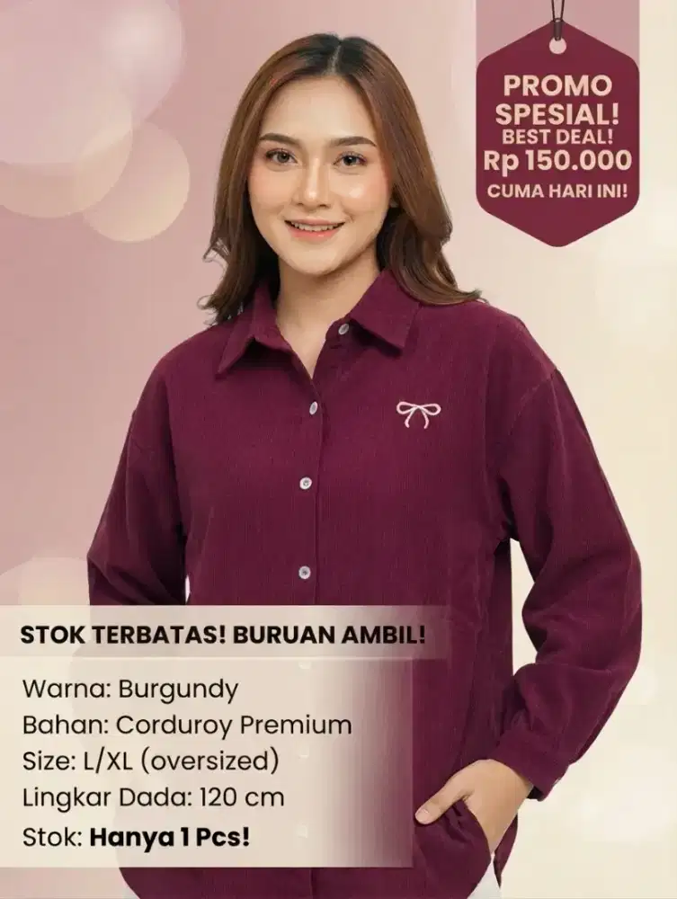 Kemeja corduroy wanita