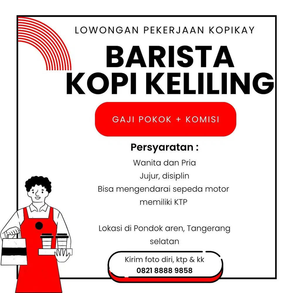 Lowongan barista keliling