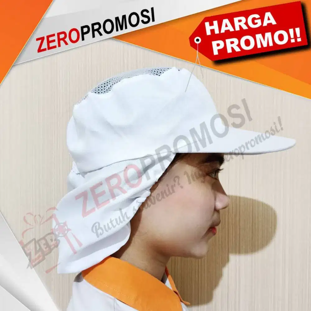 Topi Karyawan Pabrik Pet Sanggul Custom Bordir Topi Kerja Berkualitas