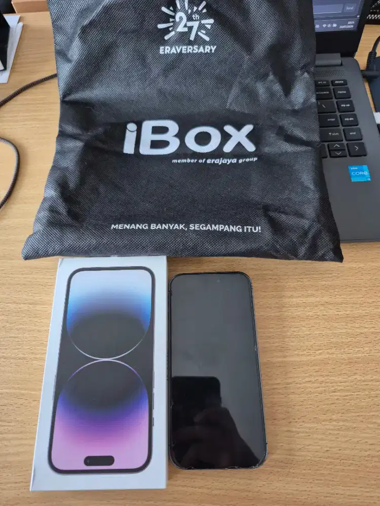 Iphone 14 Pro ex IBOX warna purple muluss like new