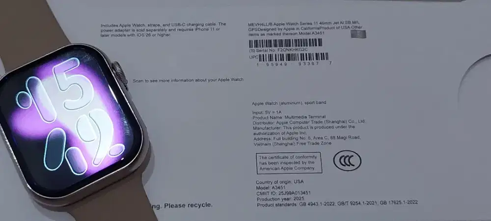 Apple watch series 11 model A3451