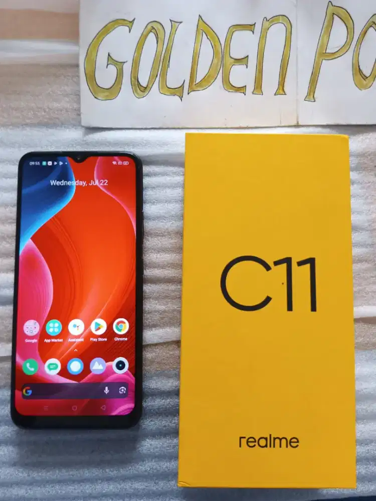 Realme C11 Lengkap. oRi. Mulus(32Gb/Ram2Gb)Golden ponsel