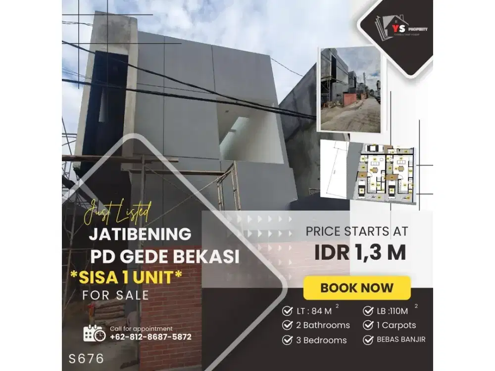 JATIBENING PD GEDE RUMAH BARU INDUSTRIALIS MODERN HARGA TERJANGKAU