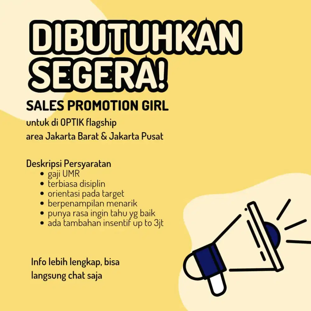 DIBUTUHKAN SEGERA SPG