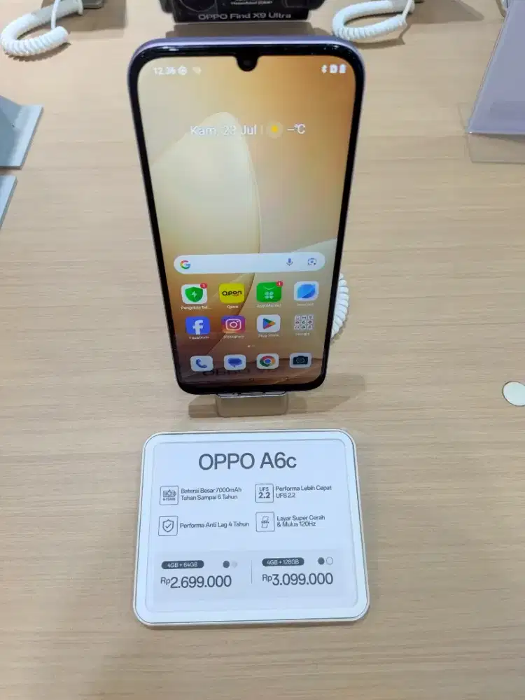 Oppo A6c 4/128 Baru, Resmi & Garansi