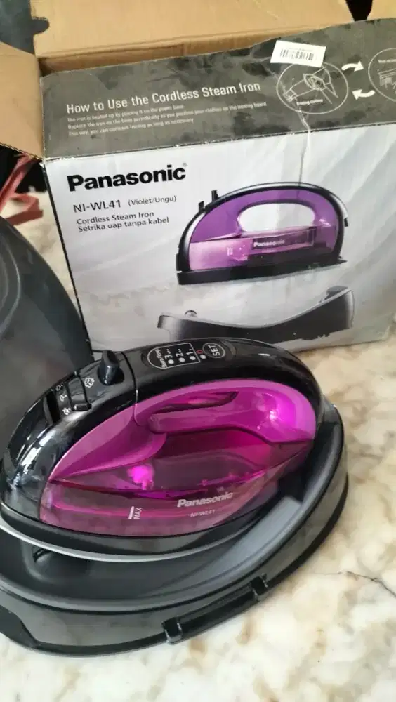 Setrika panasonic cordless bekas istimewa!