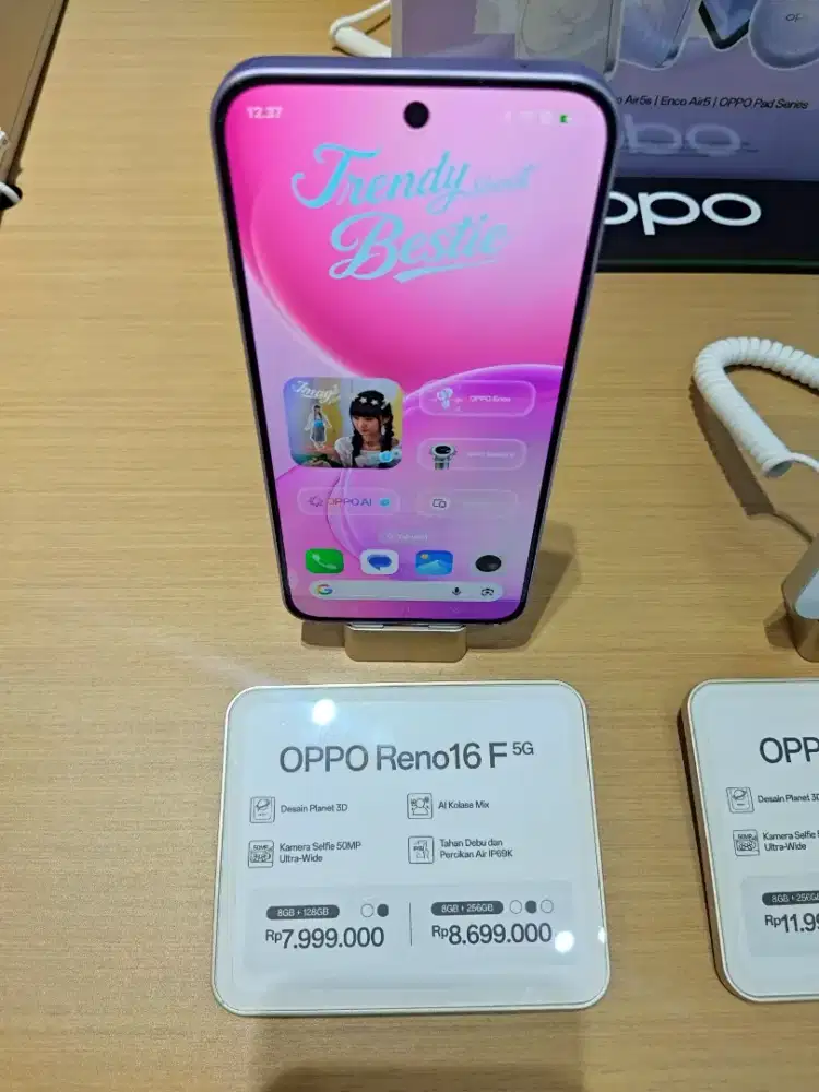 Oppo Reno 16 F 8/256 Baru, Resmi & Garansi