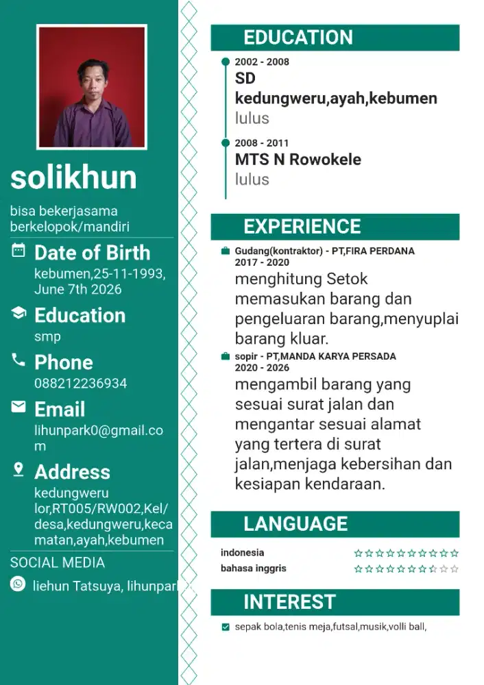 mencari krjaan apa saja yg pnting halal