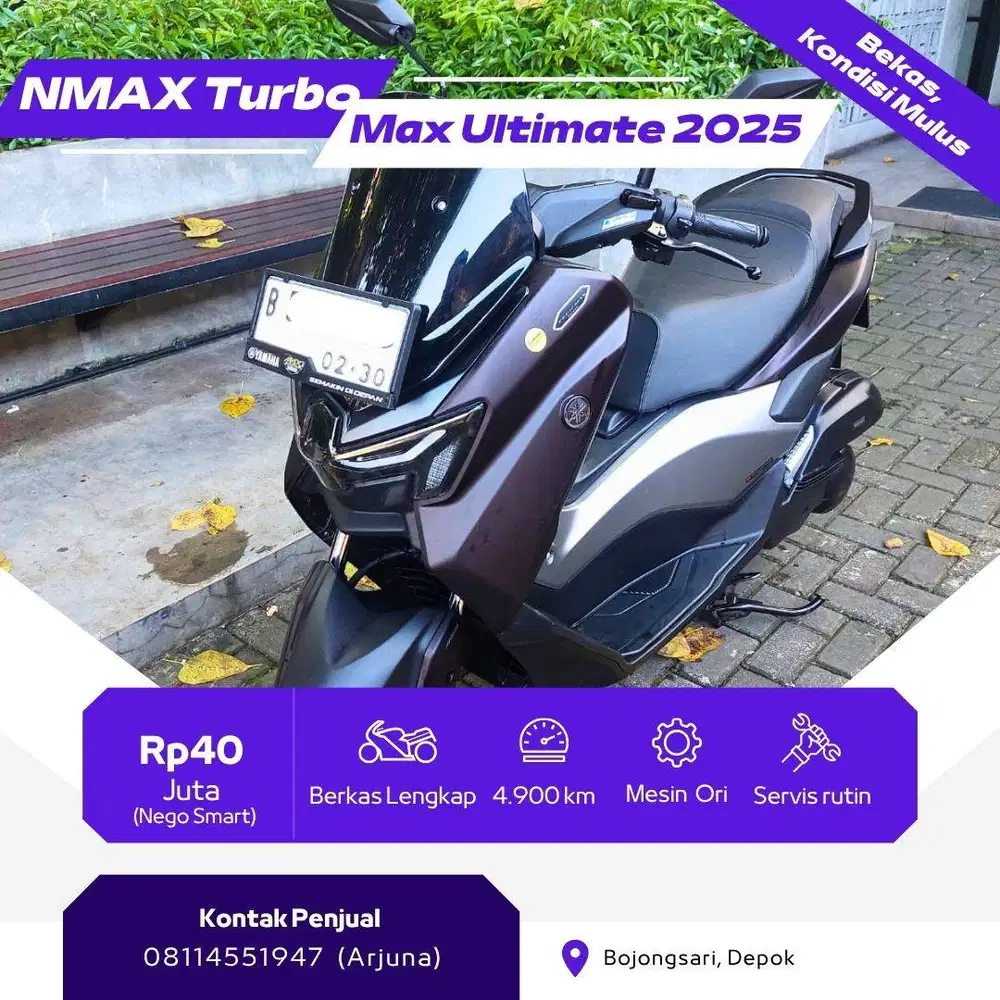 Yamaha NMAX Turbo Tech Max Ultimate 2025 Like New KM 4.000-an Plat B