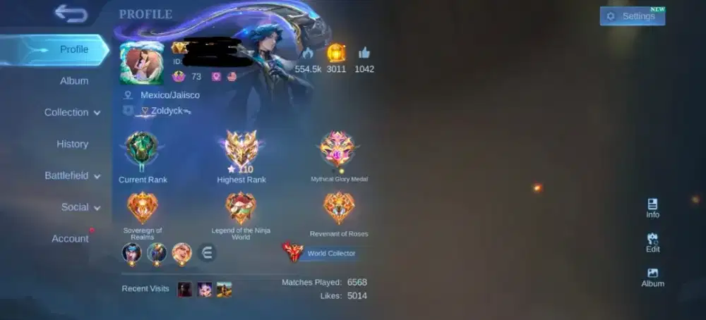 Akun Sultan ( World Collector) Mobile Legends