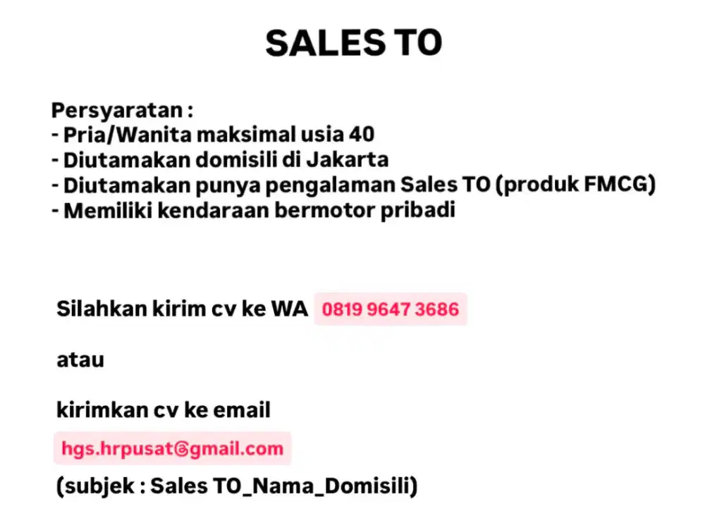 Sales Taking Order