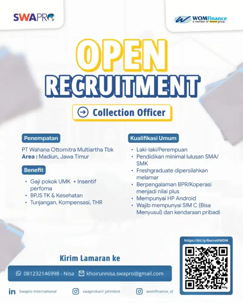 Collection Officer WOM Finance Madiun