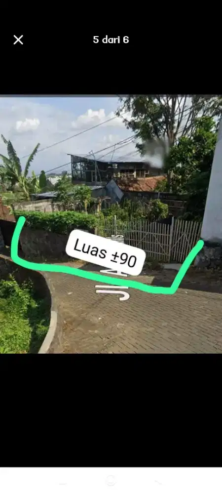 Dijual tanah luas ±90M² sumber sekar DAU