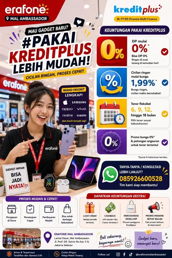 PROMO HP CICILAN DENGAN KREDITPLUS