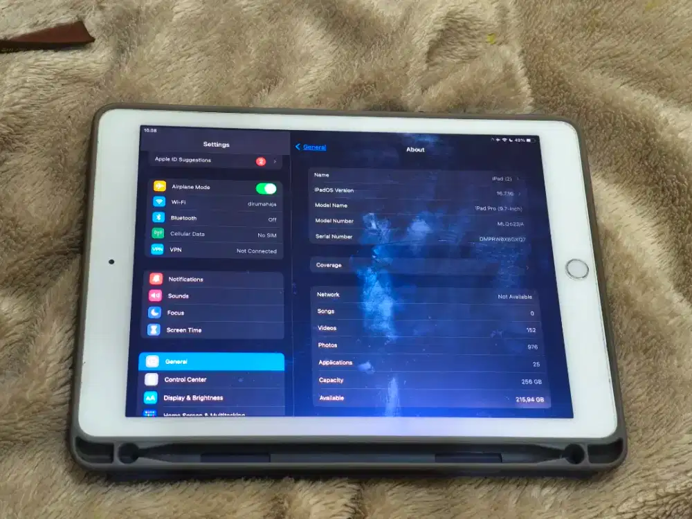 Ipad pro 9.7 inch 256gn cell wifi