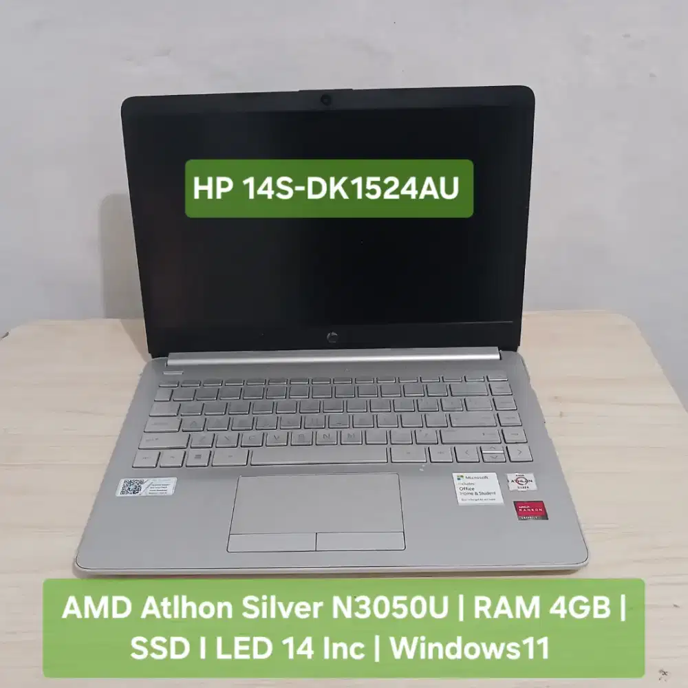 Hp 14s dk1524au amd atlhon silver RAM4GB SIAP PAKE