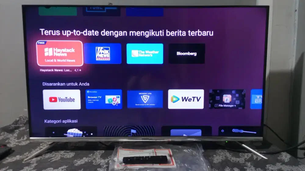 Tv led coocaa android digital 40inchi likenew