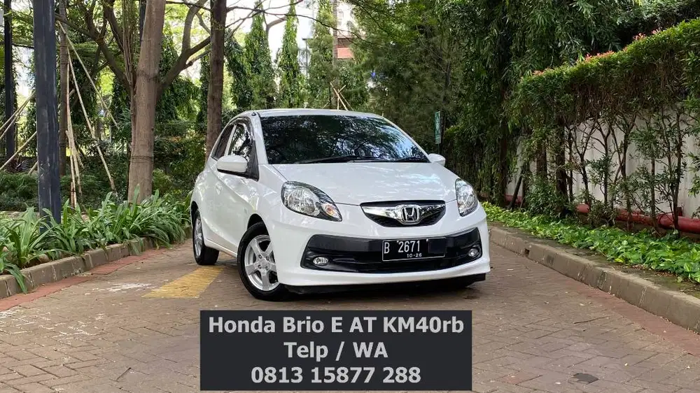 KM40rb Honda Brio E 2014 AT Agya 2016 ayla 2015 march putih terawat