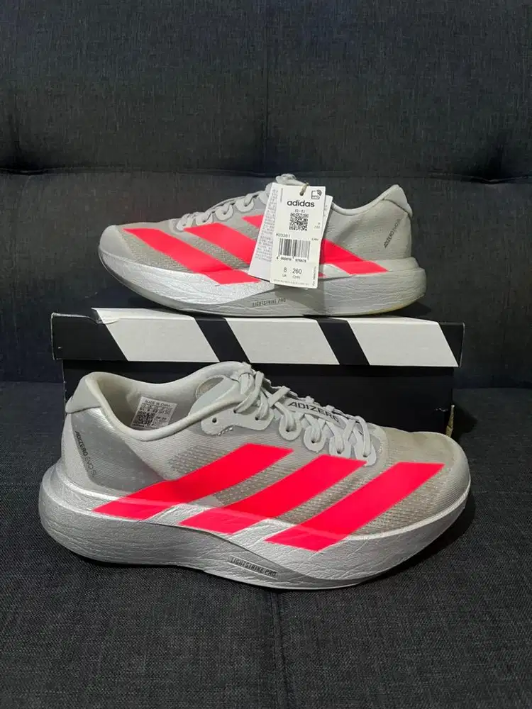 Sepatu Running Adidas Adizero EVO SL Size 42 Fullset Second Original