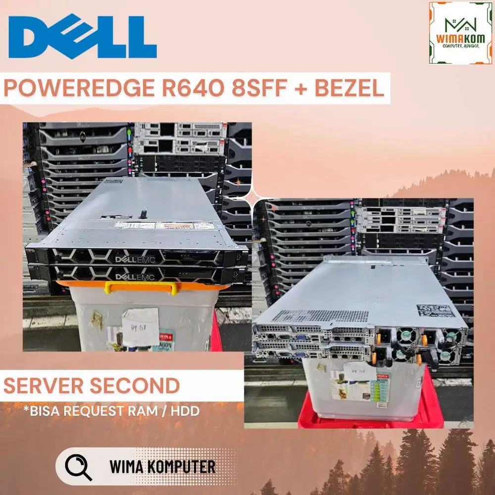 Server Dell R640 8 Sff 2x Silver 4114 40 Core Ram 32Gb SAS 1.2Tb