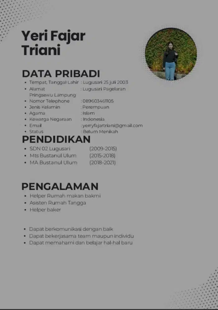 Sedang mencari pekerjaan