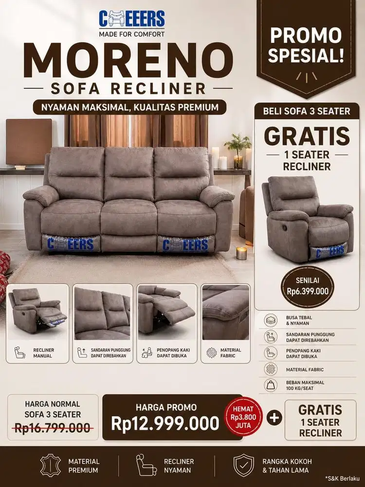 Sofa 3 seater free 1 seater