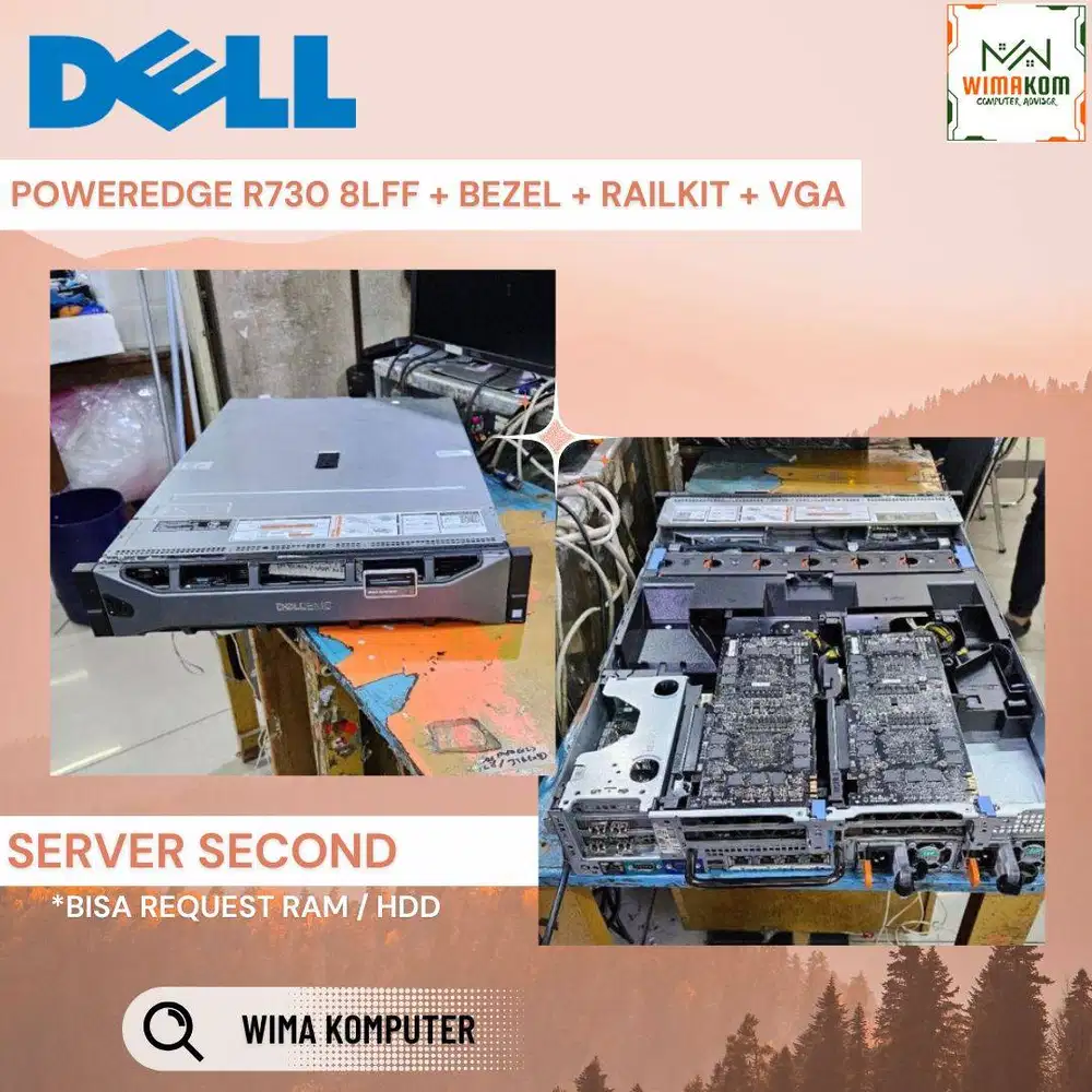 Server Dell R730 8 Lff 2x E5-2698v4 80 Core Ram 128Gb SATA 2Tb Vga Tes